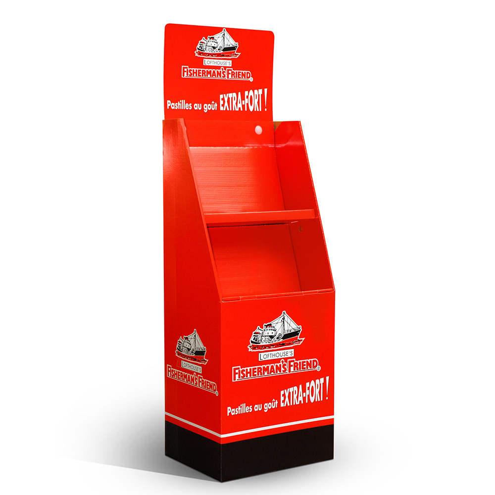 Présentoir de sol - PLV de type canadien pour Fisherman's