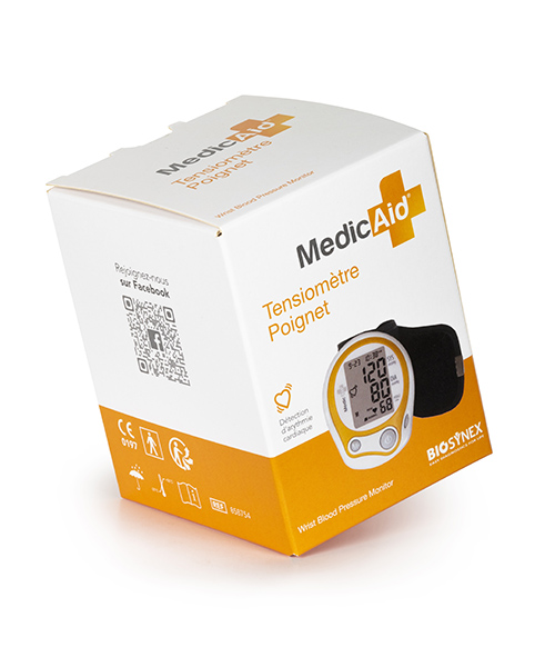 Impression du packaging Tensiomètre MedicAid pour Biosynex