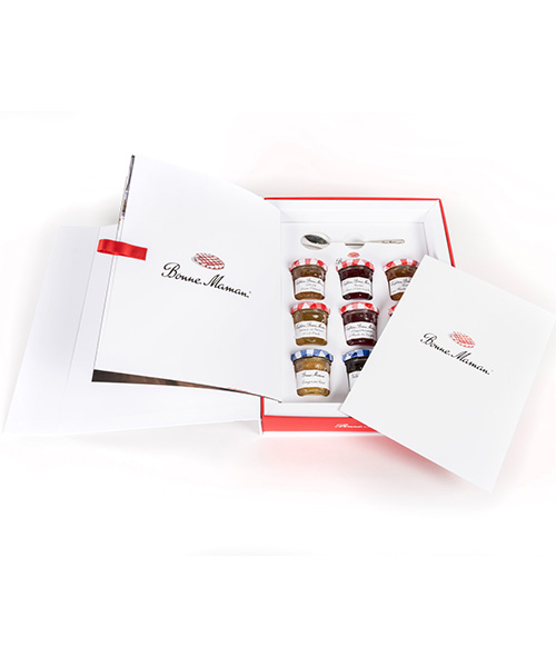 Impression packaging coffret pour les confitures Bonne Maman