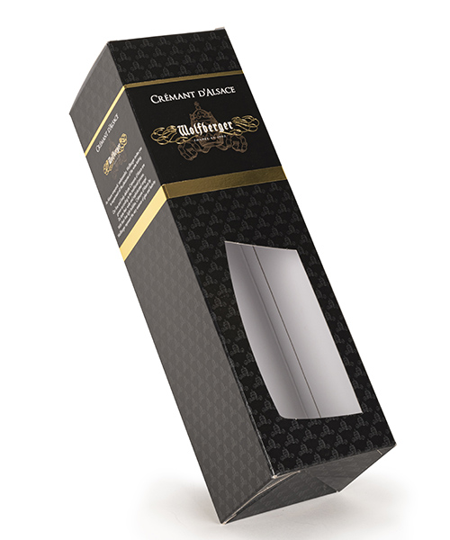 Packaging étui à vin pour le Crémant d'Alsace Wolfberger